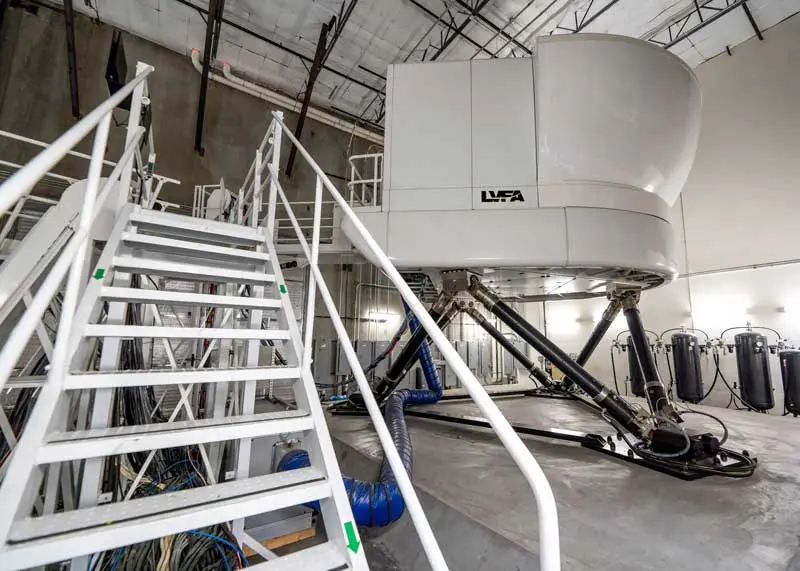 Las Vegas Flight Academy full flight simulator bay for 737 simulator training