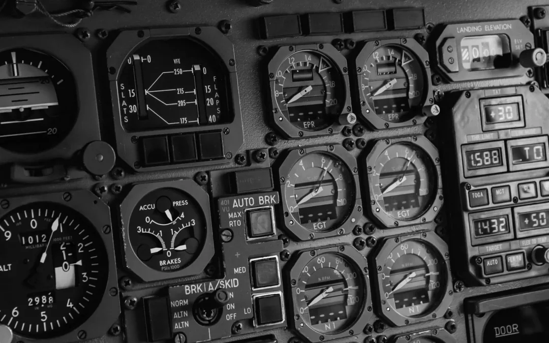 Boeing 737 full flight simulator cockpit instrument panel used for ATP-CTP and type rating training
