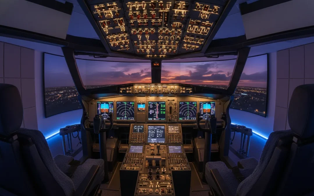 Commercial flight simulator cockpit for ATP-CTP training