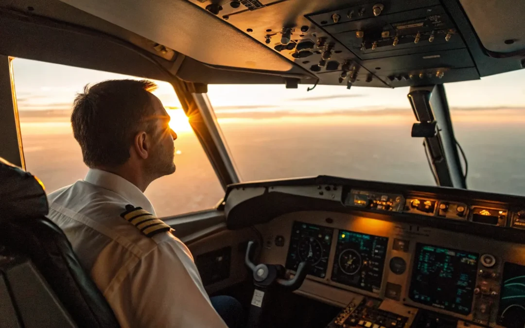 View from a passenger jet cockpit if you were suddenly put in command.