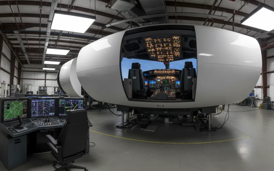 Boeing 737 full flight simulator training bay for Level D 737 simulator training