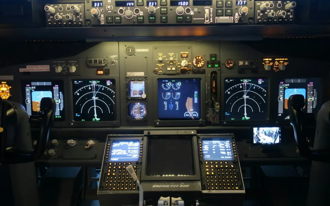 Boeing 737-800 cockpit instrumentation and controls