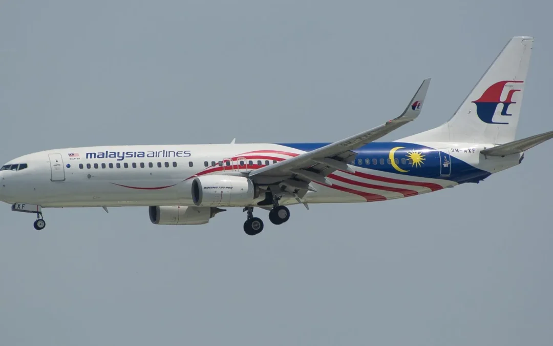 Malaysia Airlines Boeing 737-800 in flight, representing a real 737 NG operated by a Pacific Rim carrier